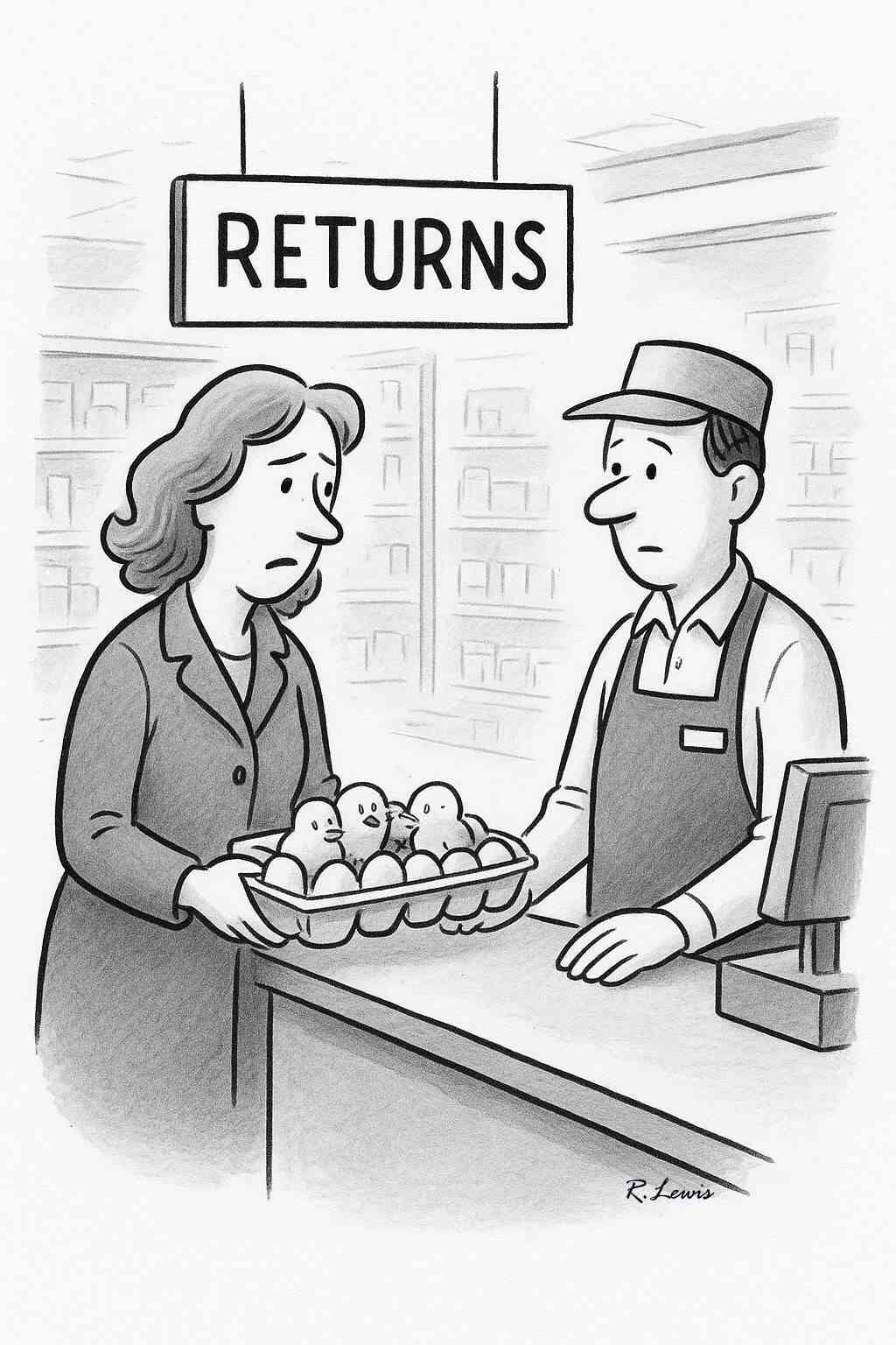 Cartoons by Robert J. Lewis at www.artsandopinion.com