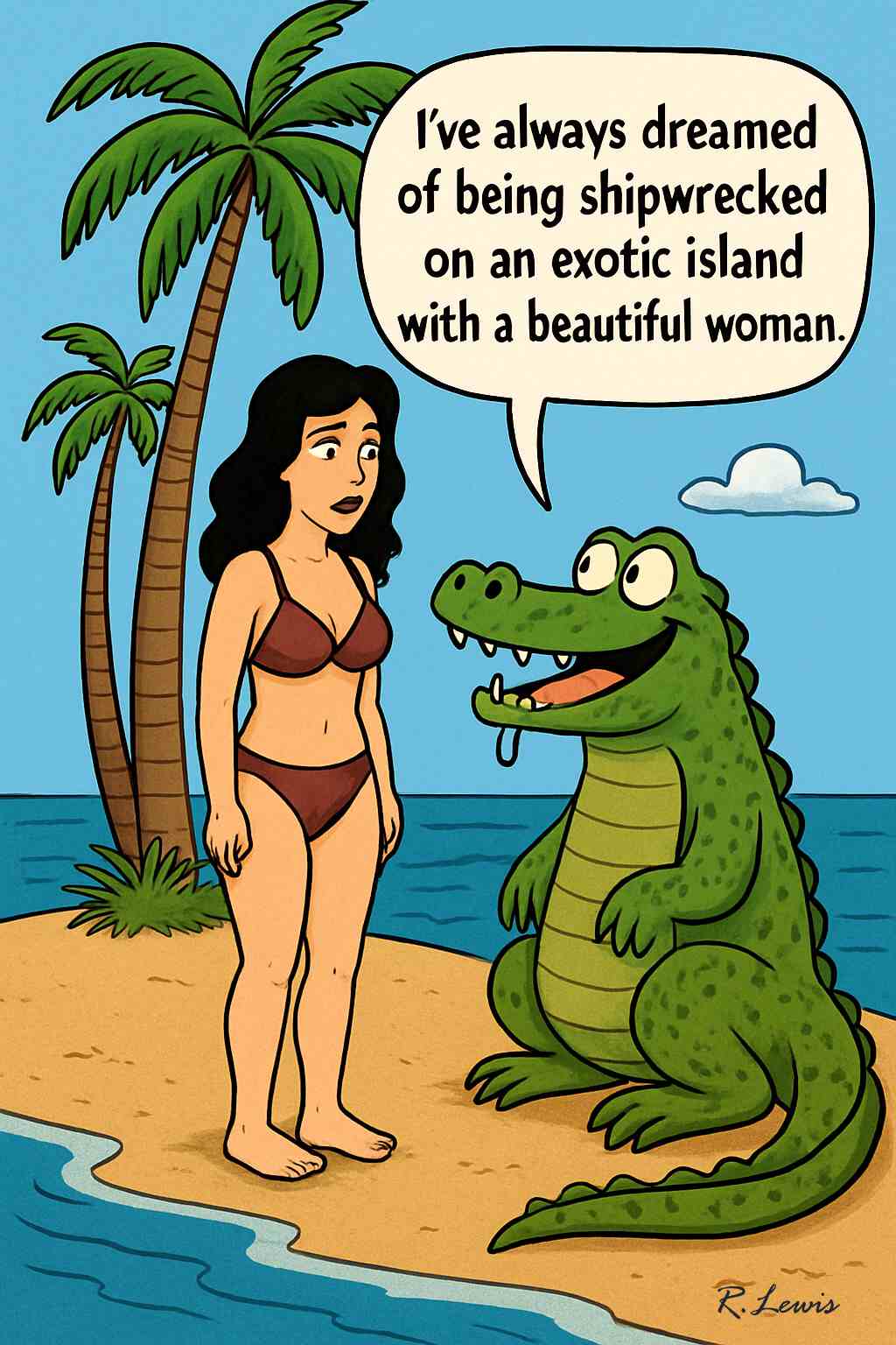 Cartoons by Robert J. Lewis at www.artsandopinion.com