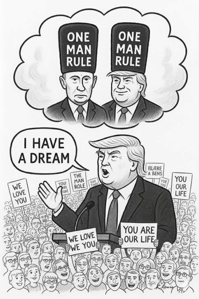 Donald Trump cartoon by Robert J. Lewis