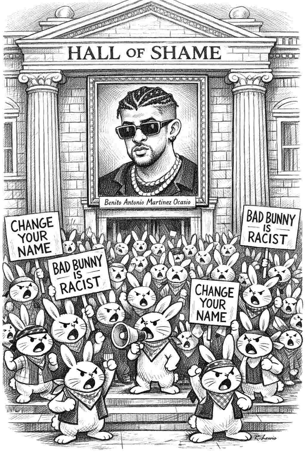 Cartoons by Robert J. Lewis at www.artsandopinion.com