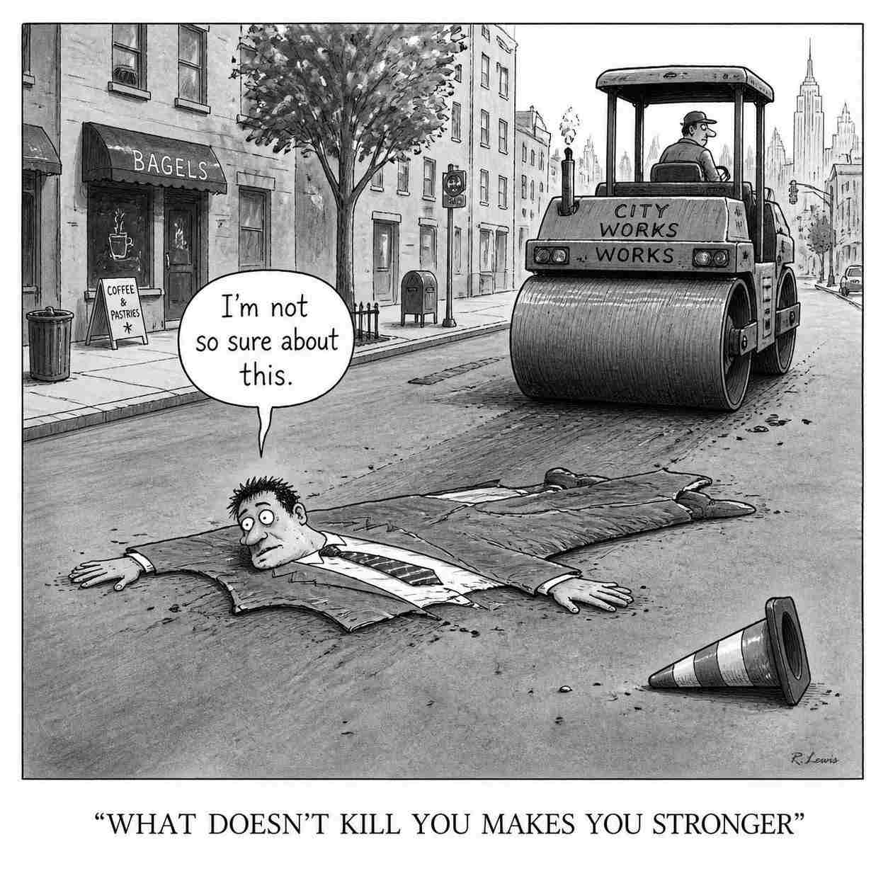 Cartoons by Robert J. Lewis at www.artsandopinion.com