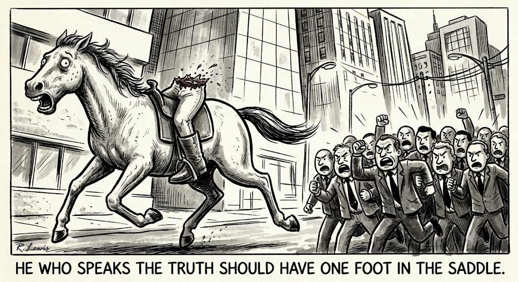 Cartoons by Robert J. Lewis at www.artsandopinion.com